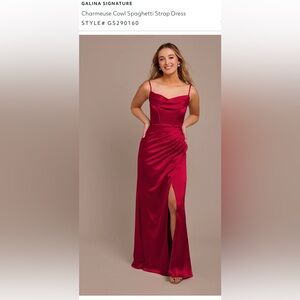 Elegant Red Satin Dress